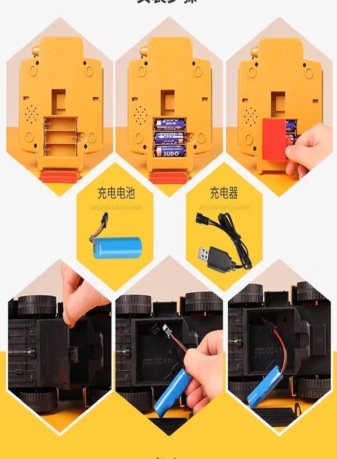 VIKINGS Lift Bucket Remote Control 6-Channel Remote Control Multi-Function Console Light Music Mixing Dump Truck - Image 4